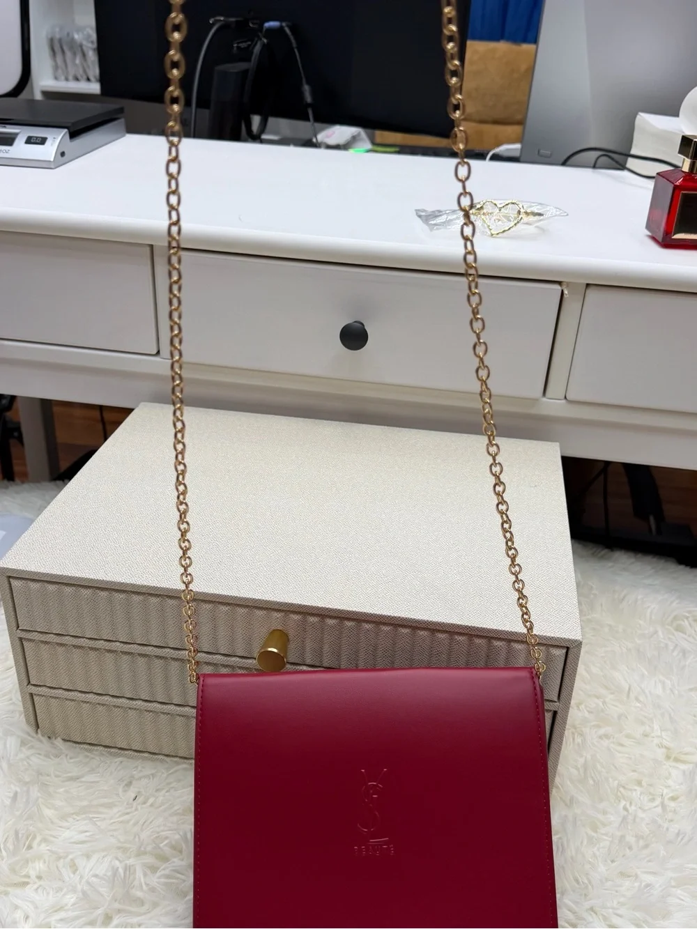 Yves Saint Laurent Red Cosmetic Pouch